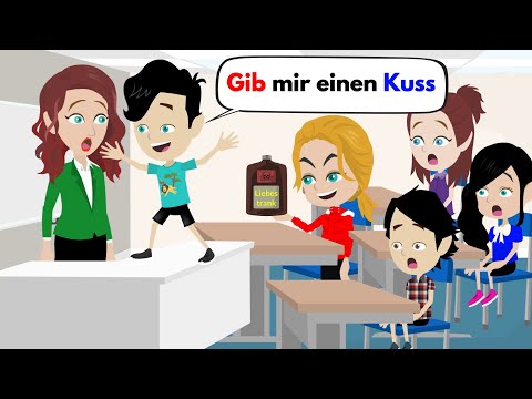 Klaus küsst die Lehrerin 👩‍🏫 Das hat Sarah gemacht 😲 Deutsch lernen