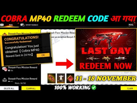 FREE FIRE REDEEM CODE TODAY 11 NOVEMBER REDEEM CODE FREE FIRE | FF REDEEM CODE TODAY 11 NOVEMBER