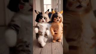 Cute Cat funny dance #cat #cute #funnycats #viral video #funny dance #pets #ytshorts #catvideos