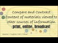 Comparing Sources of Information