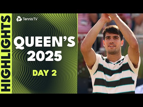 Alcaraz Returns To Grass; Fritz vs Moutet Epic; Draper, Shelton Play | Queen's 2025 Highlights Day 2