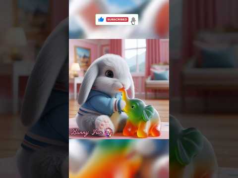 Makan gummy gajah yum yum yum #cartoon #kelincilucu #funny #cute #animation