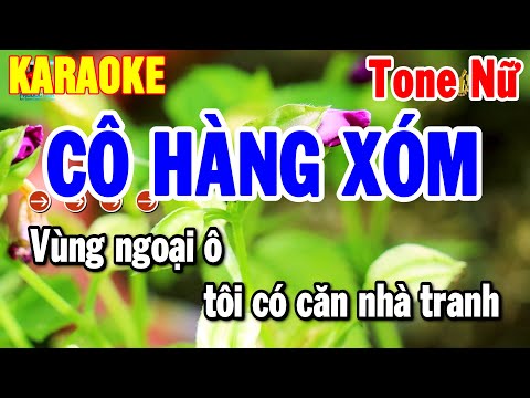 Karaoke Cô Hàng Xóm Tone Nữ Nhạc Sống 2025 Hay Nhất | Thanh Hải