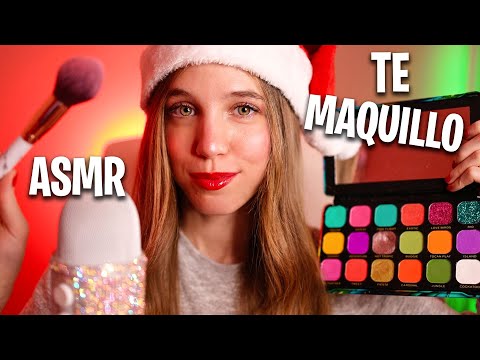 ASMR TE MAQUILLO PARA NAVIDAD 💄🎄 ROLEPLAY EN ESPAÑOL PARA QUE TE DUERMAS ✨