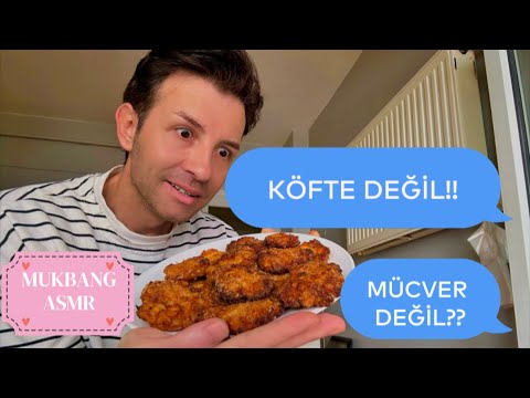 İSMİNİ BİLMEDİĞİM YEMEĞİ YEDİM!ASMR!#mukbang #asmr #asmryemek #köfte