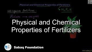 Physical and Chemical Properties of Fertilizers