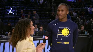 Siera Jones interview with Bennedict Mathurin - NBA All-Star 2023 Rising Stars Game