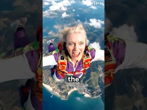 She fell from the sky without a parachute!😬