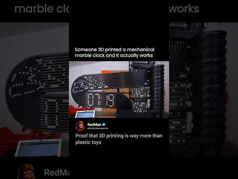 Someone 3d printer a mechanical marble clock and it actually works