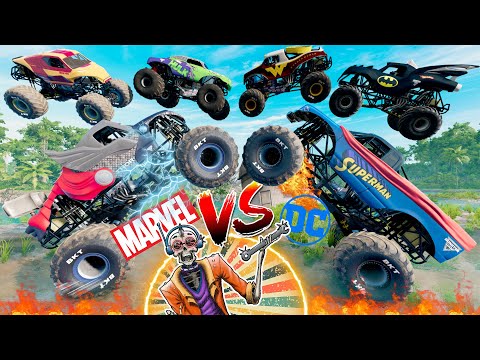 EPIC Monster Truck Competition #7 | Marvel Monster Trucks VS DC Monster Trucks - BeamNG Drive