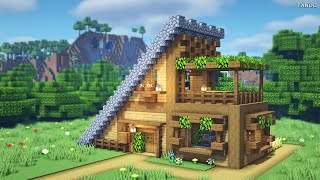Minecraft : How To Build a Triangular Wooden House