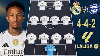 ⚽ REAL MADRID VS DEPORTIVO ALAVES 🔥 REAL MADRID PREDICTED LINEUP (4-4-2) LA LIGA JORNADA 33 (25/26)