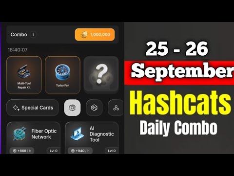 Hashcats Daily Combo 25 - 26 September | Hashcats Combo Today Card