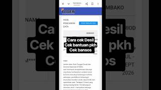 cara cek desil, cek bantuan pkh, cek bansos cuma pake hp