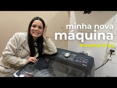 🌟 Minha NOVA máquina de lavar BRASTEMP FLEX WASH 16kg Cinza em detalhes!