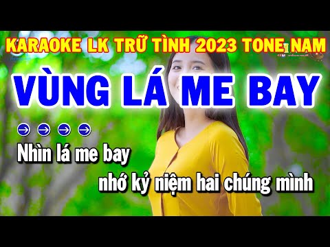 Karaoke Nhạc Sống Liên Khúc Tone Nam Trữ Tình | Vùng Lá Me Bay – Đừng Nói Xa Nhau