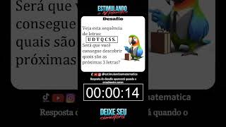 🔴 Desafio Matemático 1min para resolver - Resposta no final do vídeo