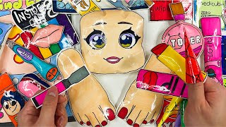 ☁️Paper diy☁️ Roblox & Inside Out Blind bag - Skin & Foot care ASMR + Tutorial