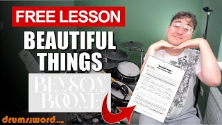 ★ Beautiful Things (Benson Boone) ★ Free Video Drum Lesson | How To Play SONG (Jason Suqito)