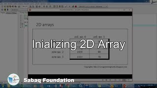 Inializing 2D Array
