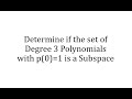 Understanding Vector Spaces and Subspaces