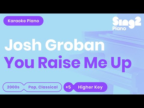 Josh Groban – You Raise Me Up (Higher Key) Piano Karaoke