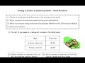 Final Exam Prep: System of Equations Challenges