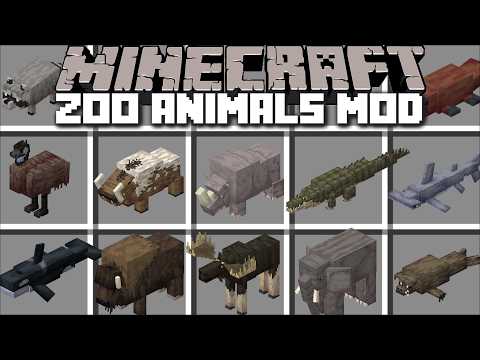 Minecraft TAME AND BREED ZOO ANIMAL MOBS MOD / SPAWN BABY ZOO ANIMALS !! Minecraft Mods