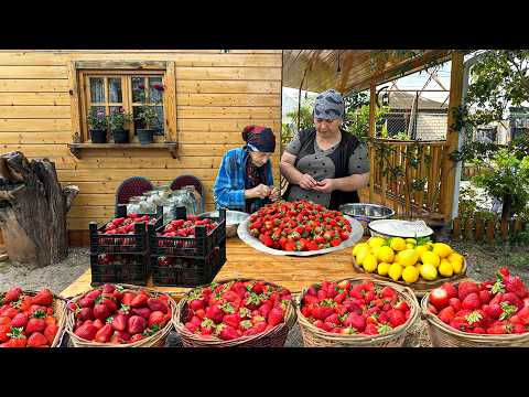 🍓Lots of Fresh Strawberries : Mix of Strawberry Jam and Delicious Lunch Recipe