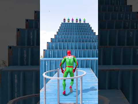 GTA 5 Epic Water Ragdolls | Spider-Man Jumps / Fails ep.1579 #shorts
