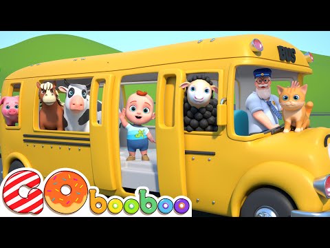 Wheels On The Bus Animals + More Nursery Rhymes & Kids Songs | Gobooboo
