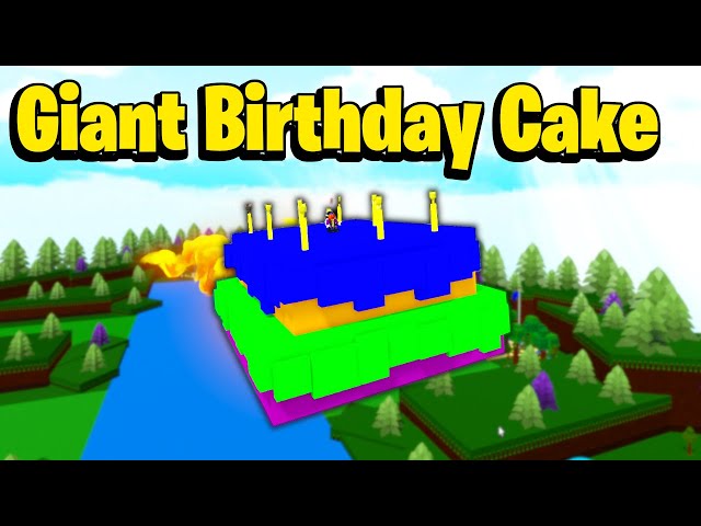 Giant Birthday Cake For My Youtube Channel In Build A Boat For Treasure In Roblox