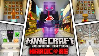Hice un MUSEO de TODOS los BLOQUES e ITEMS en el HARDCORE de MINECRAFT BEDROCK!✌ (#19)