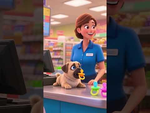 Puppy Got a Pacifier to Join the Baby Crawl Race!