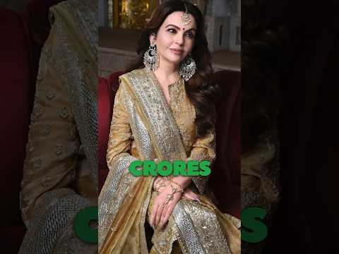 Nita Ambani’s Gold Ensemble Suit By Manish Malhotra | #shorts #shortsfeed #nitaambani #ytshorts