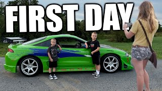 Driving my Kids to School in Fast and the Furious Eclipse