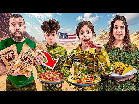 24 HORAS COMIENDO COMIDA MILITAR de USA|4PLUSONE