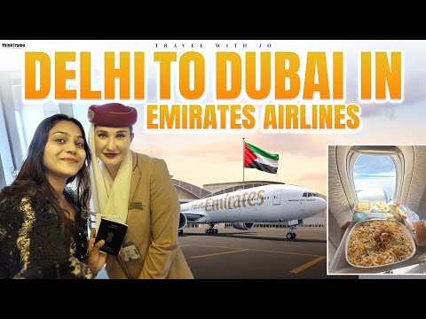 Indian girl in Dubai UAE 🇦🇪 Delhi to Dubai in Emirates Airlines Boeing 777 || E Visa Sim & currency