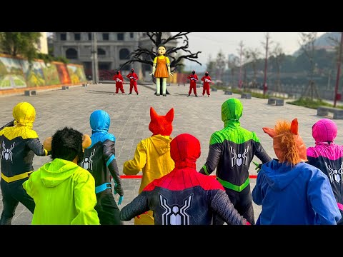What If 5 Spider-Man Bros In 1 House..? || SPIDER-MAN in SQUID GAME Full Story (Funny Live)