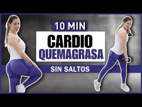 ADELGAZA Y TONIFICA RÁPIDO CON ESTA RUTINA DE CARDIO SIN SALTOS CON PESAS | NatyGlossGym