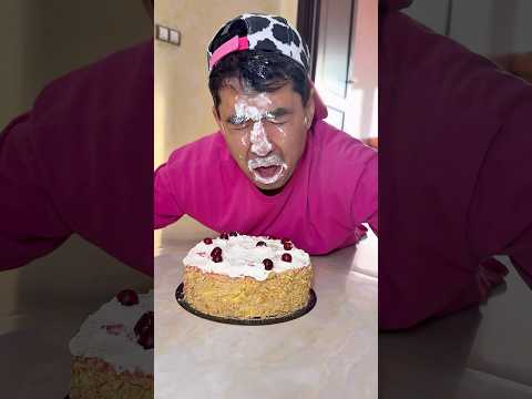 He fell face-first into the cake / was it deserved? 🎂😱💔