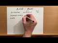 Acid-Base Theories and Definitions