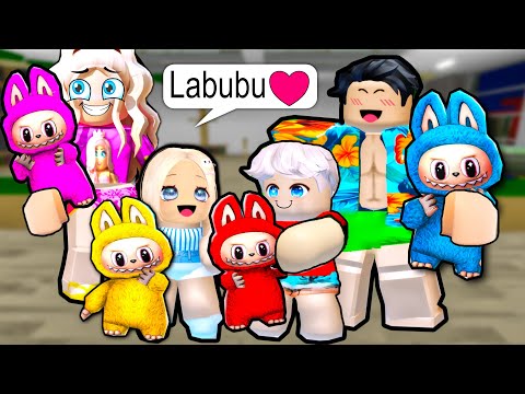 Toata FAMILIA Mea ADOPTĂ Propriul LABUBU.. (Brookhaven Roblox)