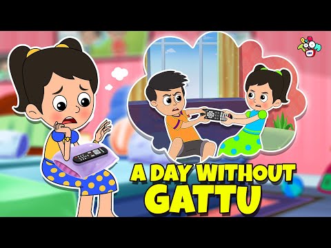 A Day Without Gattu | Chinki hui Bore | Cartoon | Moral Story | PunToon Kids Hindi