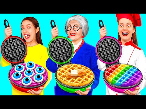 Reto De Cocina Yo vs Abuela | Fantásticos Trucos De Comida de RaPaPa Challenge