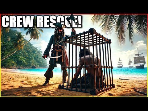 Ships Crew Rescue Quest in This NEW Pirate Survival Game - Crosswind Gameplay [E14]