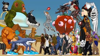Brainrot vs Cartoon Cat, Chainsaw Man, [FNAF], Thanos, SLENDERMAN, Siren Head, Squid Game