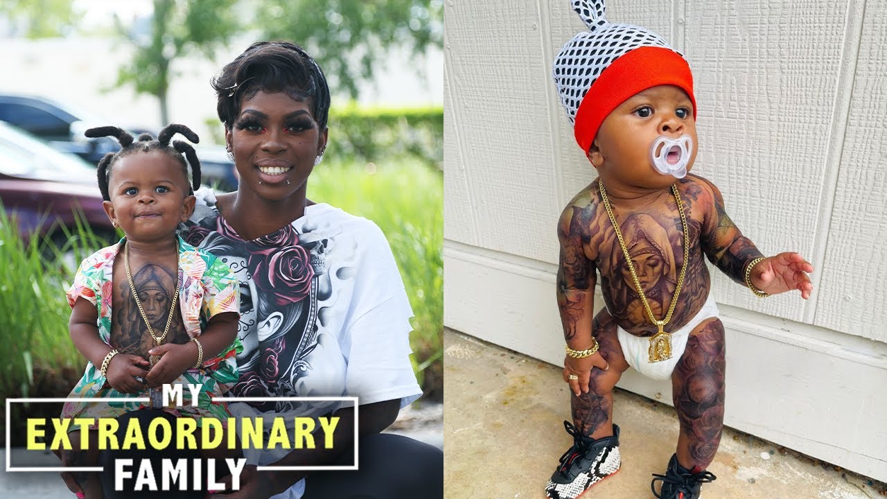 I get hate for putting tattoos on my 1-year-old - my extraordinary family