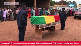 Cérémonie  funérailles de Lieutenant Amadou Kaba Souaré de la Protection Civile de Labé.