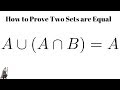Proving Set Equality with Double Inclusion